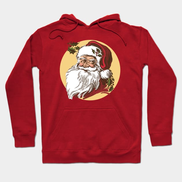 Santa Claus Portrait Hoodie by RTROstock